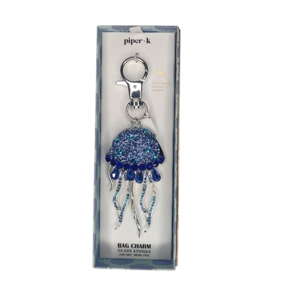 Piper K Jellyfish Bag Charm Keychain - Picture 1 of 7